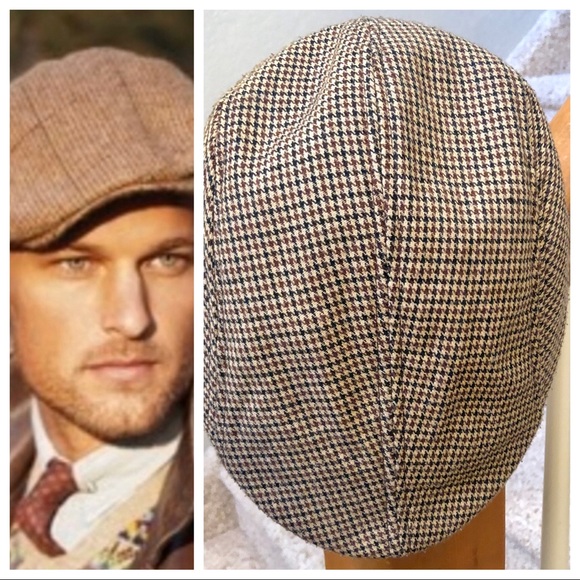 Other - Brown And Black Houndstooth Paperboy Flat Cap